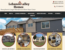 Tablet Screenshot of lebanonvalleyhomes.com